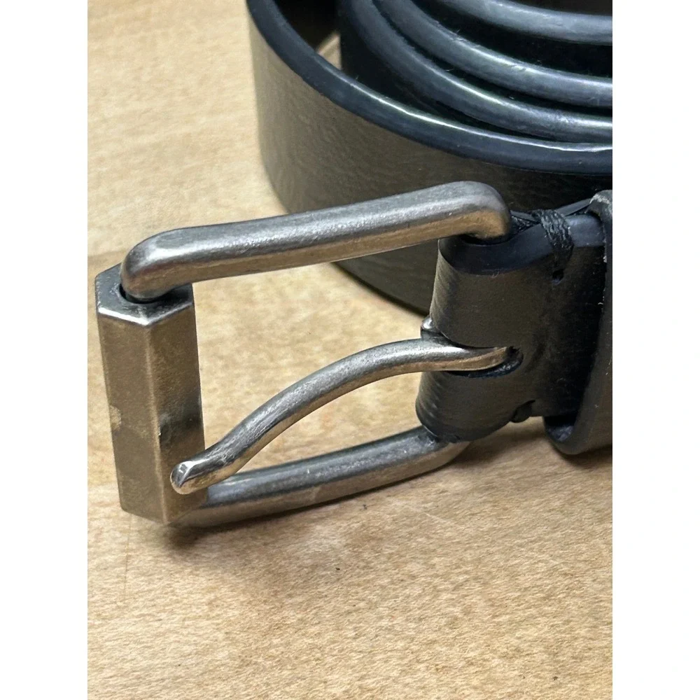 Levi's Belt‎ Mens L Black Synthetic Leather 11LP120049 Hexagonal Buckle Casual